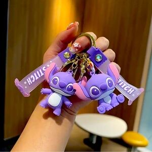 Lilo & Stitch Blue Keychain, Backpack Accessory- Set of two units
